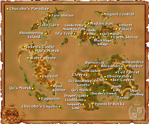 Fantasy World  on Final Fantasy 9   Ix   Ff9   World Map